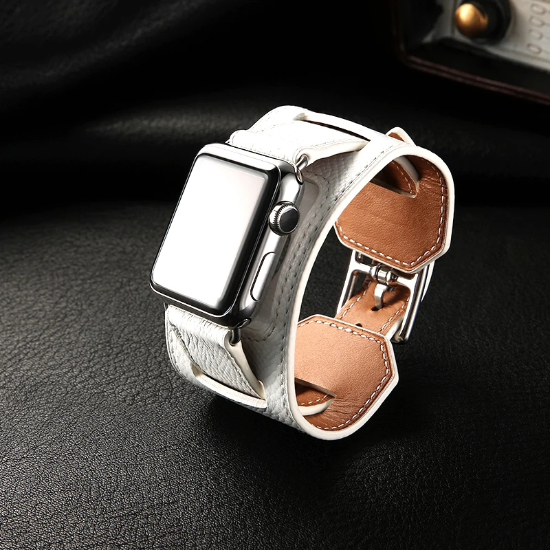 Роскошный классический браслет для Apple Watch 42 мм 38 мм ремешок из натуральной кожи ремешок для iwatch 40 мм 44 мм группа серии 4 3 2 1