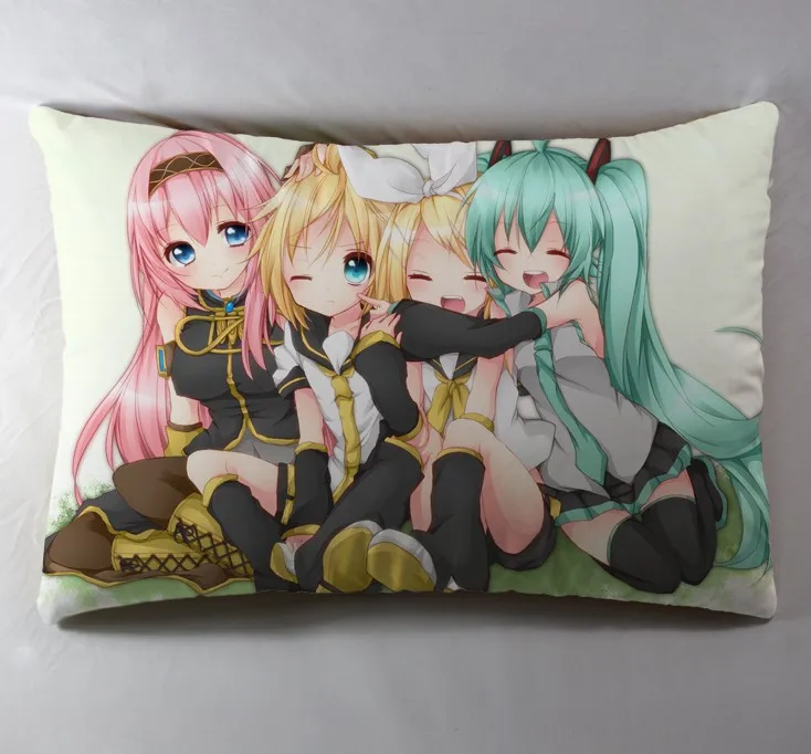 Белый Аниме Манга Мику Хацунэ VOCALOID 40*60 см чехол для подушки сиденья постельные принадлежности подушки 004 - Цвет: Белый