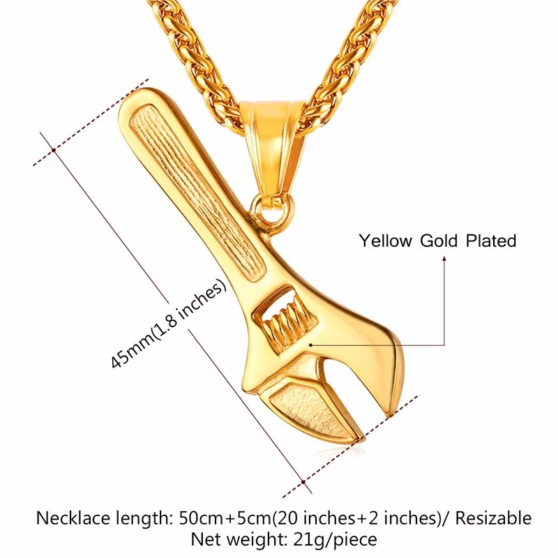 В Стиле Хип хоп ожерелье для мужчин подвеска с ключом нержавеющая сталь rope chain