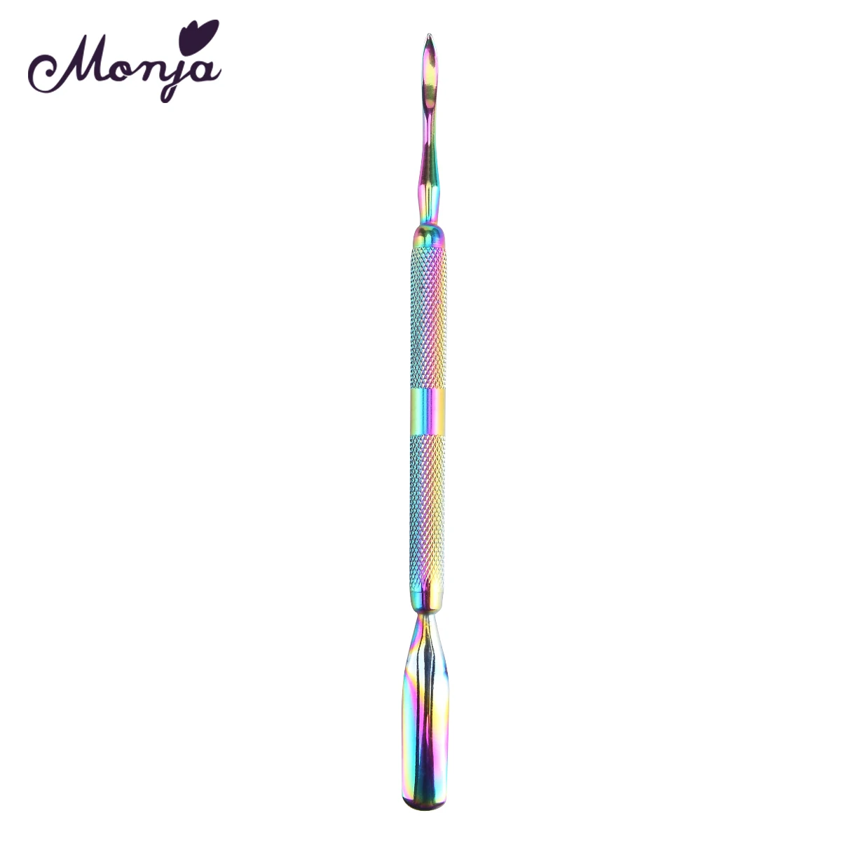 Monja ногтей двойной конец Радуга покрытие Грязь очистки толкатель мертвая кожа