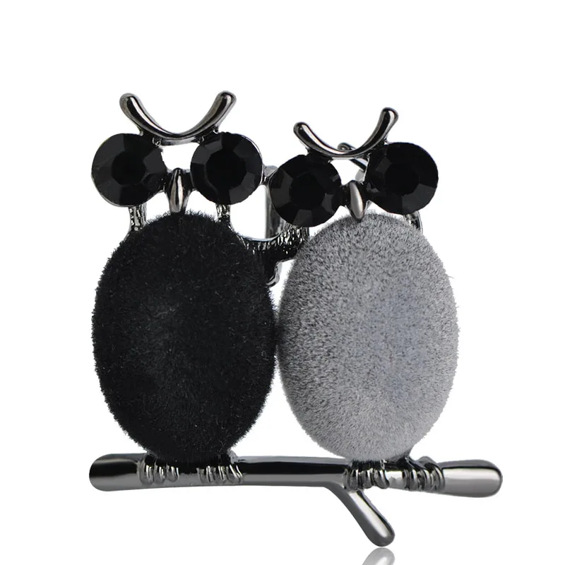 Funmor парные двойные Броши с птицами в виде совы для женщин подвеска животного