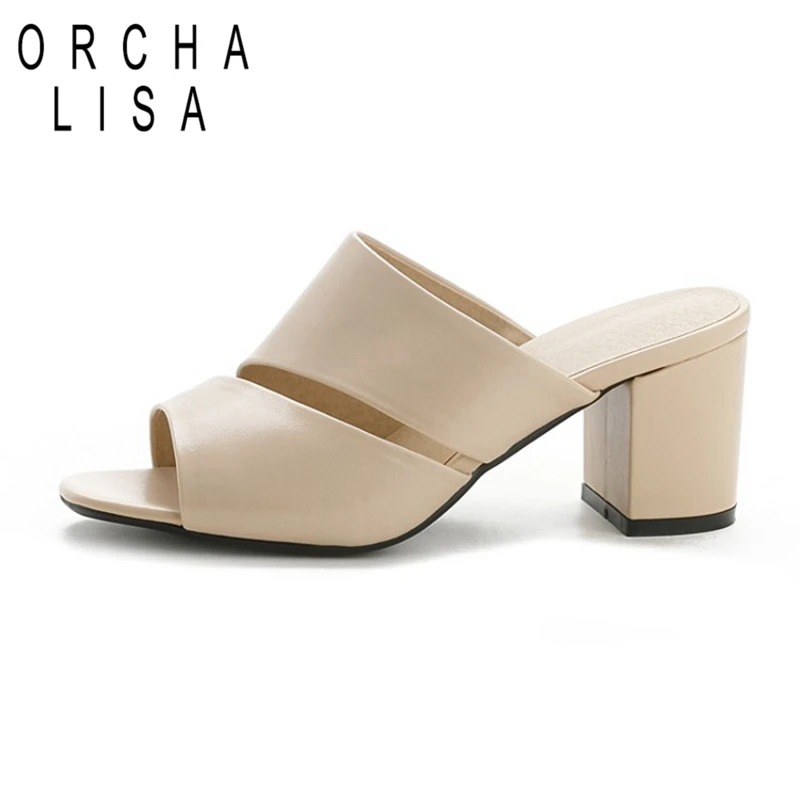 ORCHA LISA/Женская обувь из натуральной кожи с открытыми пальцами Женские мюли