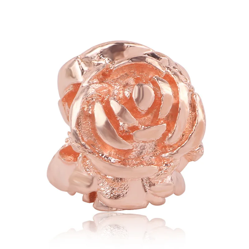 Fit Pandora, очаровательный браслет, женский подарок, ювелирное изделие, новинка, 1 шт., Европейский, розовое золото, любовь, дерево, подарок, цветок, корона, бусина с зажимом - Цвет: X-465