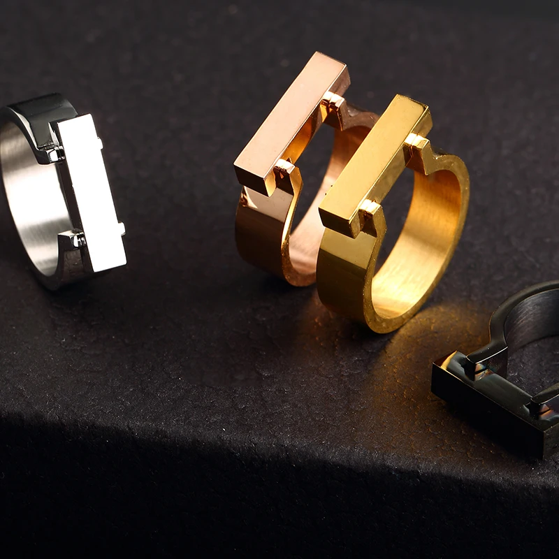 В стиле панк Золотой Цвет кольцо для мужчин и женщин ювелирное изделие высокое