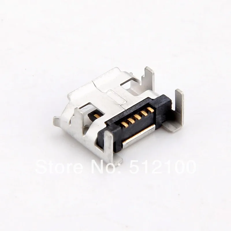 100 шт. USB разъем гнездовой 5P/F экологически чистые ножки|micro connector|micro usb connector femalemicro