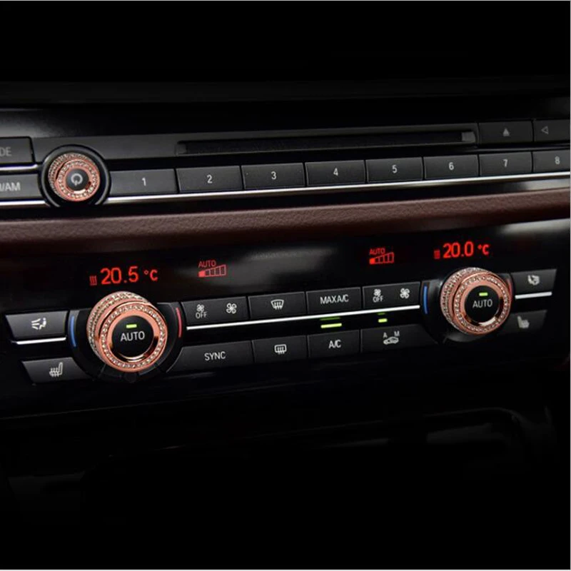 Автомобильные ручки кондиционера круглое аудио кольцо для BMW 5 6 7 Series 5GT X5 X6 M5 M6 X5M X6M