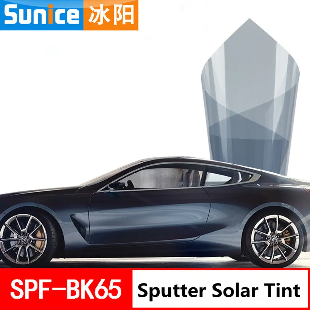 Автомобильная пленка для окон Sunice тонировка затемнение на солнечной батарее 65% VLT