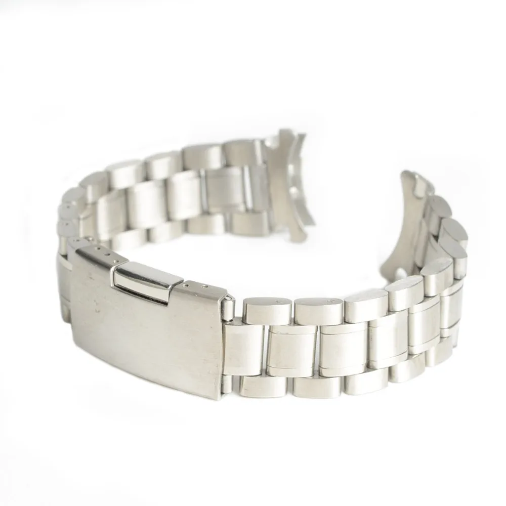 18 мм 20 22 24 ремешок из нержавеющей стали Серебряные наручные часы браслет со