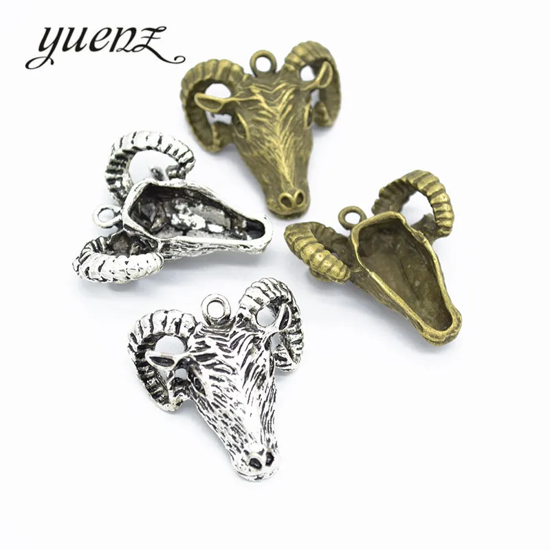 YuenZ 2 шт старинные очаровательные металлические 3D ОЗУ голова Подвески для