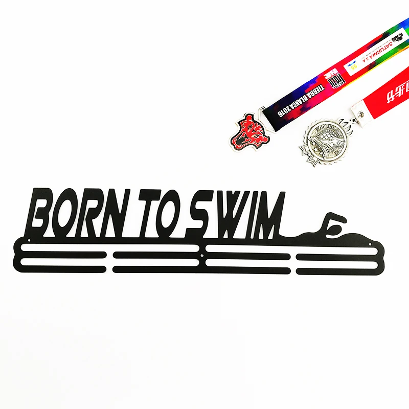 Вешалка для медалей BORN TO SWIM металлическая вешалка плавания Спортивная стойка