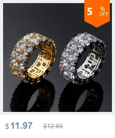 Хип хоп мужские кольца мода рок украшения для мужские подарки Bling Iced Out Иисус Корона AAA циркон кольца