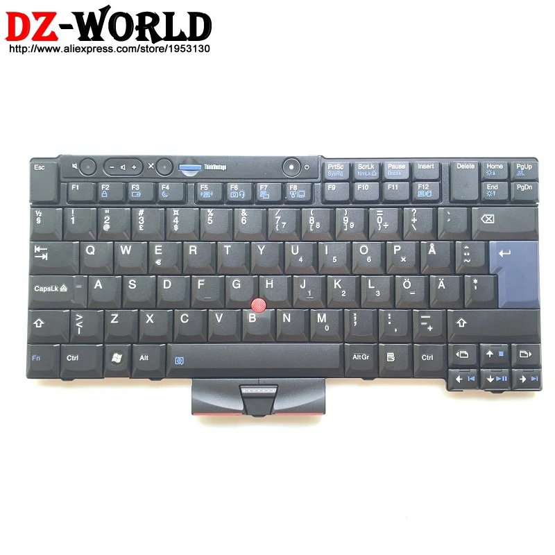 Новая Оригинальная шведская финская клавиатура для Thinkpad T410 T420 T410S T420S X220 X220i T510 W510