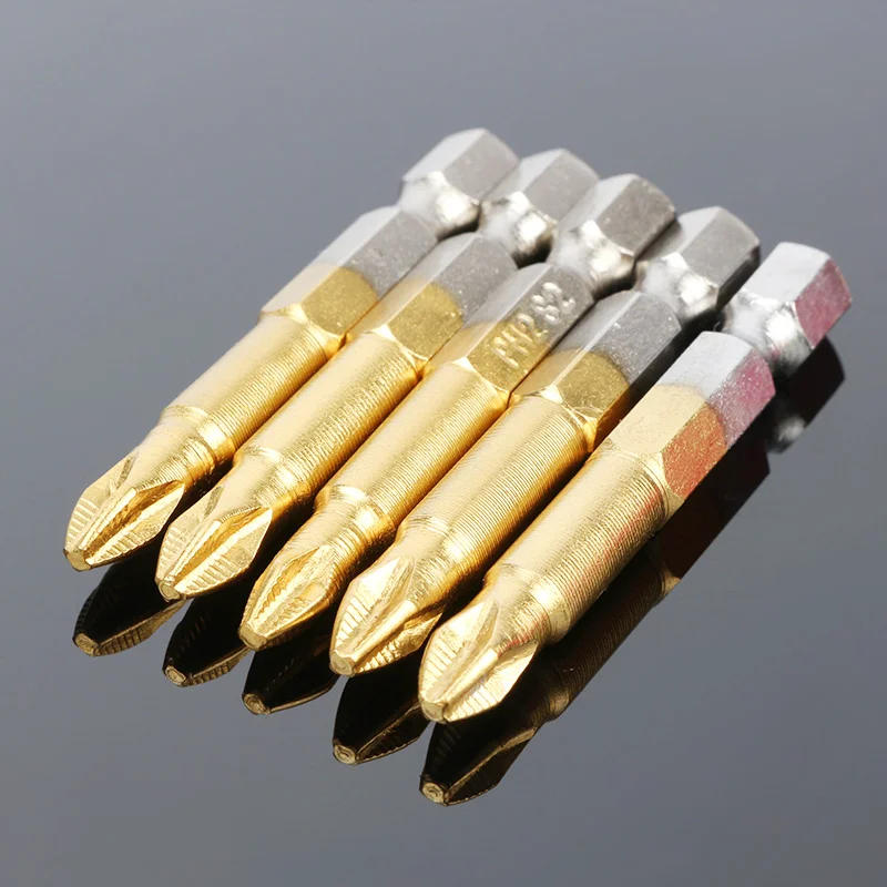 10 шт. точности Нескользящие электрическая отвертка Philips Bits комплект Ph2 50 мм на