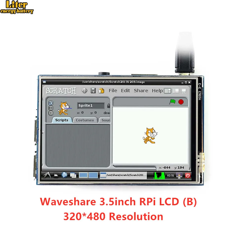 Waveshare 3,5 дюймовый ЖК экран датчика положения(B) 320*480, сенсорный экран IPS на тонкопленочном транзисторе дисплей для всех Raspberry PI, XPT2046 контроллер сенсорного экрана