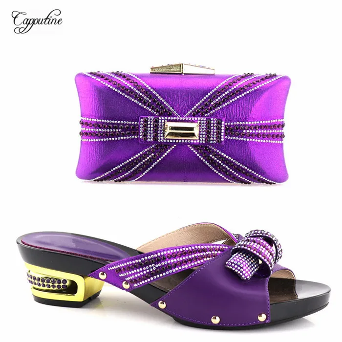 Последние Черный Вечерние установить соответствующие тапочки обувь и Сумочка