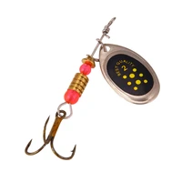 1pcs hook 5 5cm 2 5g fishing lure spinner spoon lure rotating metal sequins bait hooks wobbler crankbait fishing tackle