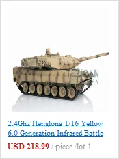 Henglong 1/16 зеленый 6,0 версия инфракрасный боевой Leopard2A6 rc Танк 3889 отдача ствола металлический трек Резина TH12771