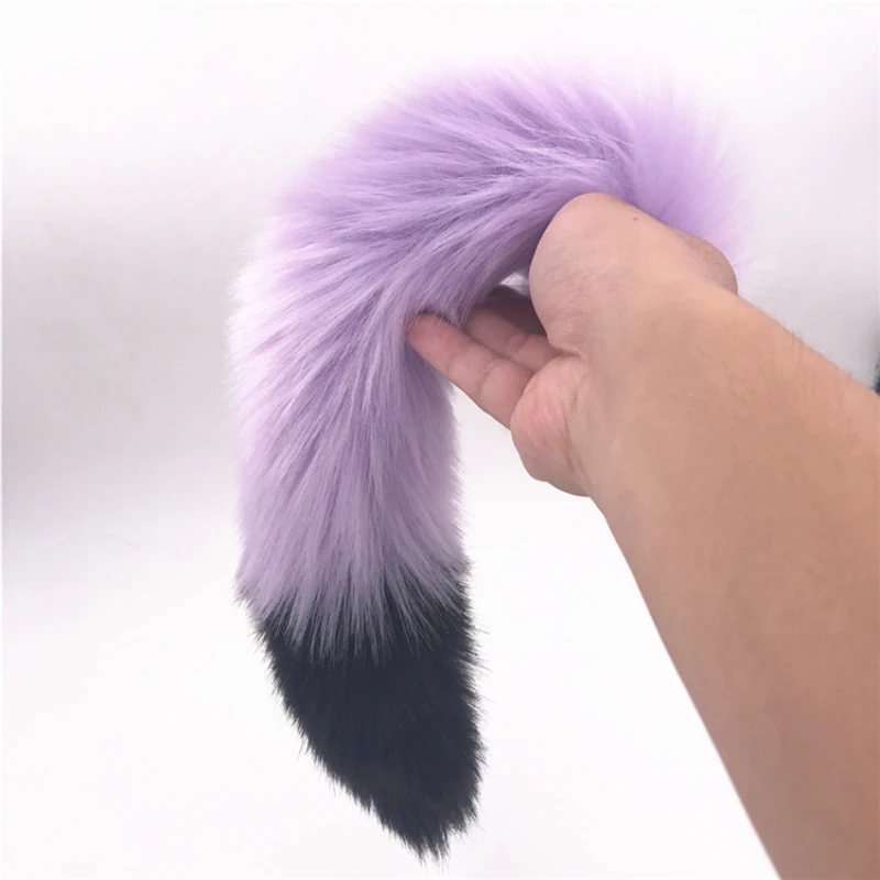 Анальная пробка 3 размера из нержавеющей стали искусственные фиолетовые