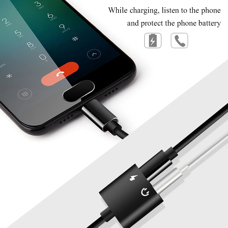 Cherie type C до 3,5 мм Aux 2 в 1 USB C адаптер для наушников зарядка USBC аудио адаптер кабель Jack конвертер для samsung Xiaomi