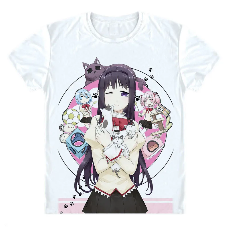 2 Аниме puella magi madoka magica футболка sayaka Kaname Madoka Akemi Homura Волшебная футболка с ведьмой Милая футболка подарок футболка - Цвет: 2