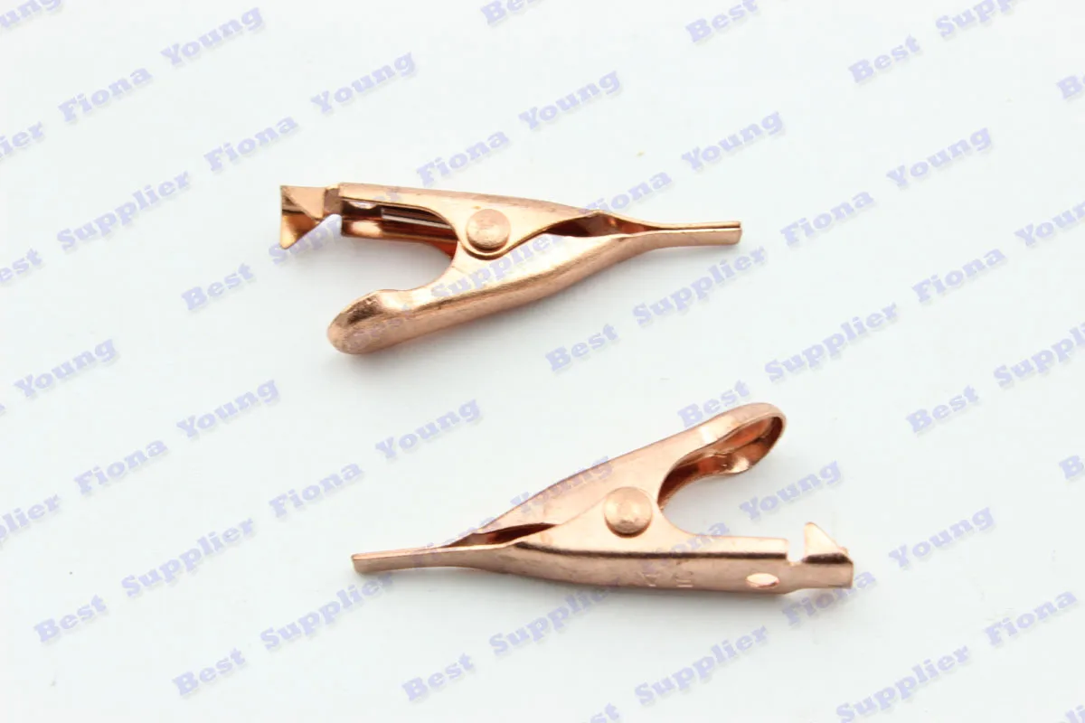 50 pcslot Rufous Flat Alligator Copper Clip Test Clamp Testing Probe Electrical Parts The Wiring Calipers Free Shipping | Строительство