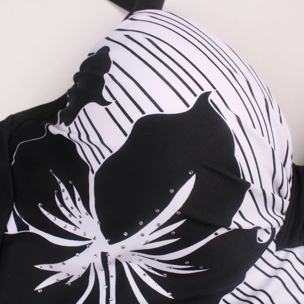 Новинка 2019 женский купальник большого размера слитный на косточках с цветочным