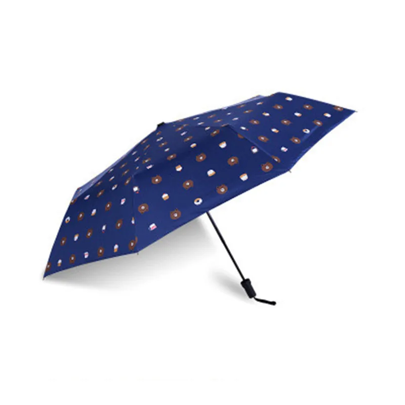 Light Navy Маленький модный складной зонтик от дождя для женщин, подарок для мужчин, мини Карманный Зонтик для девочек, анти-УФ водонепроницаемый портативный зонтик для путешествий - Цвет: Light Navy