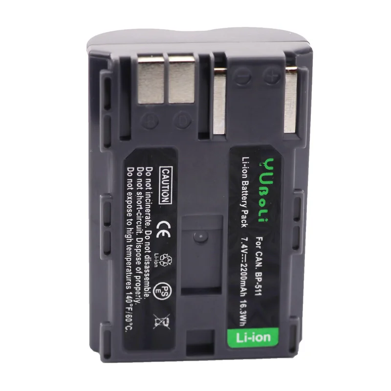 2x7,4 v 2200 мА/ч, BP-511A BP-511 BP 511 511A BP511 BP511A Батарея+ ЖК-дисплей USB Зарядное устройство для цифровой однообъективной зеркальной камеры Canon EOS 40D 300D 5D 20D 30D 50D камера