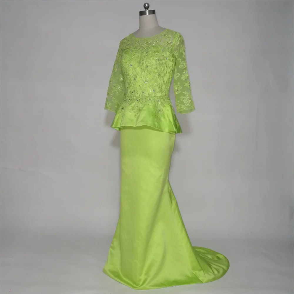 JIERUIZE robe de soiree зеленые кружевные вечерние платья Русалочки с аппликацией Длинные