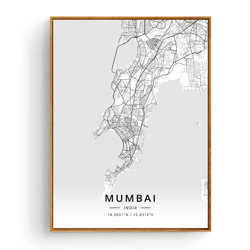 Современная известная Наклейка на стену города мумбаи в Москве Настенная