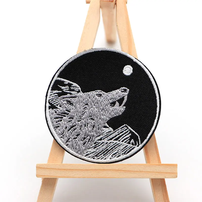 1 шт. Волчонок ленивый оптовая продажа железо вышитая ткань одежда патч для