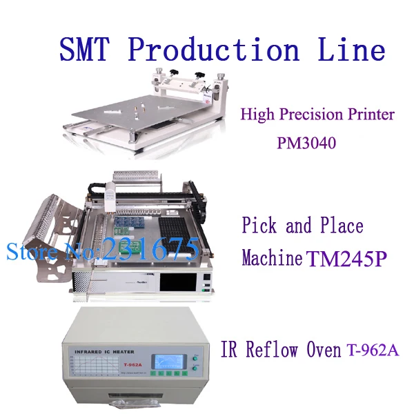 Новый PNP Машина TM245P (Дополнительно) + Печи Оплавления Т-962A Высокая Точность