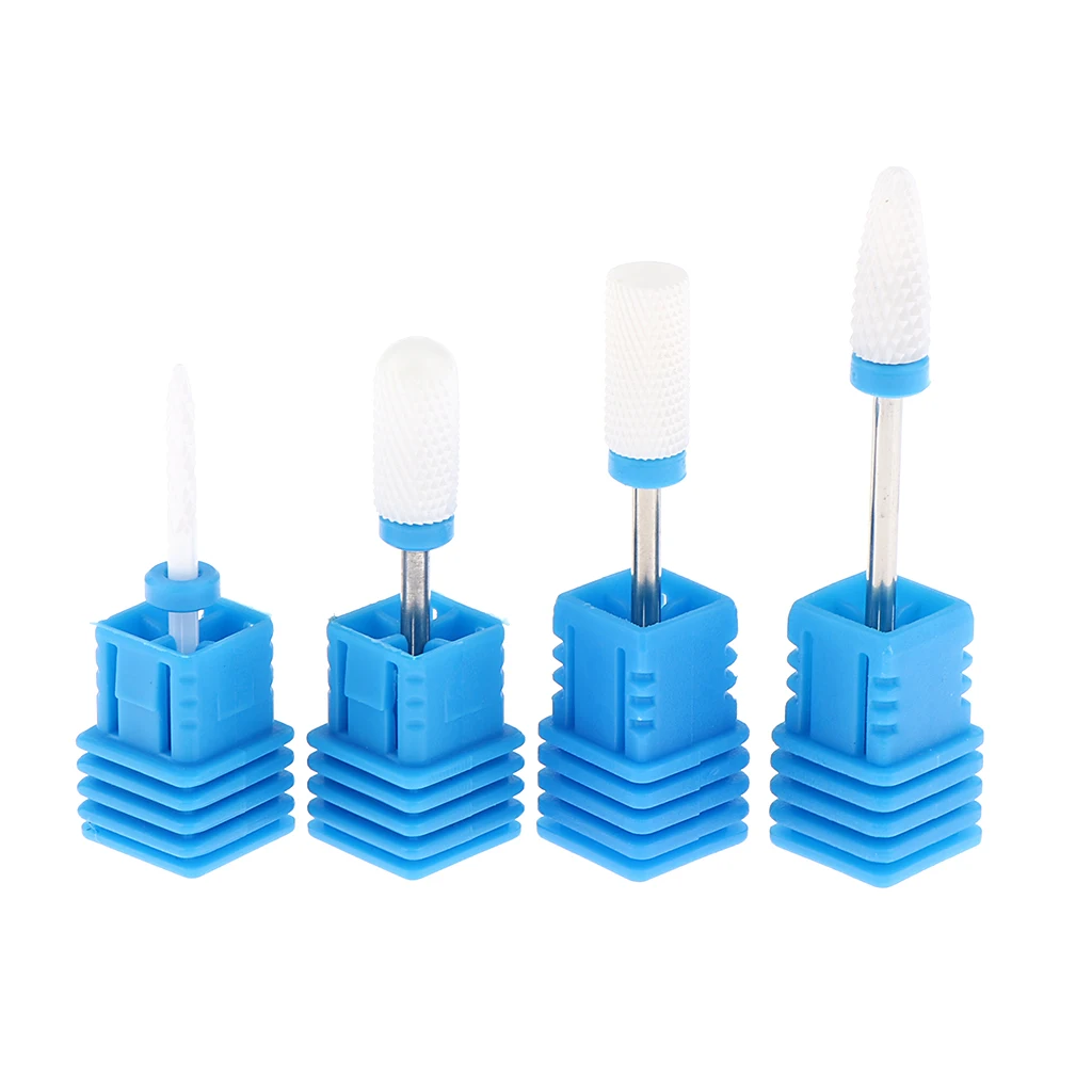 

4pcs Ceramic Nail Drill Bit for Nail Art Files Drill Pen Machine