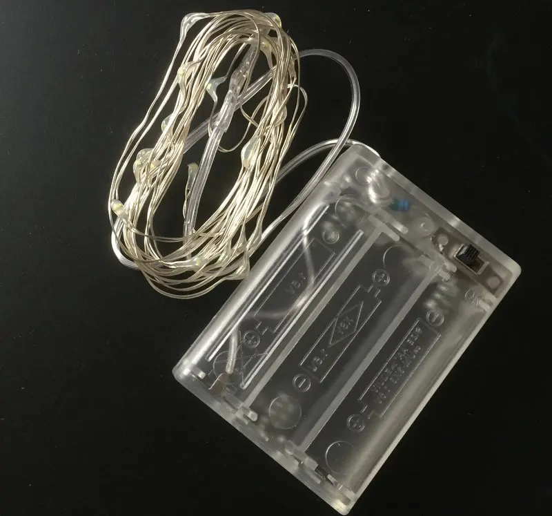 Ультратонкая светодиодная гирлянда миниатюрное освещение с питанием от батареи