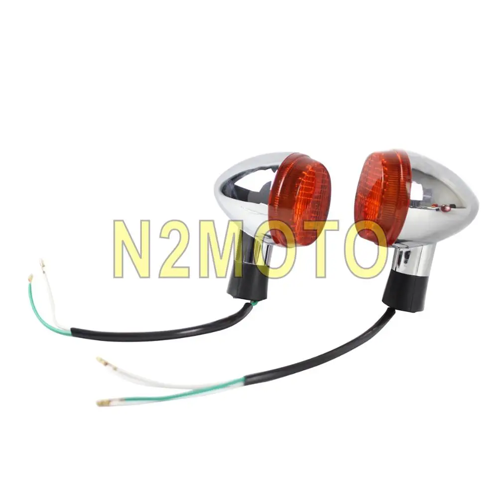 rear turn signal 4 шт. новая мотоциклетная обувь спереди и сзади указатель поворота светильник E13 Emark желтый индикатор мигалка для Honda Shadow 400 750 VT750 04-07 хром - Цвет: rear turn signal