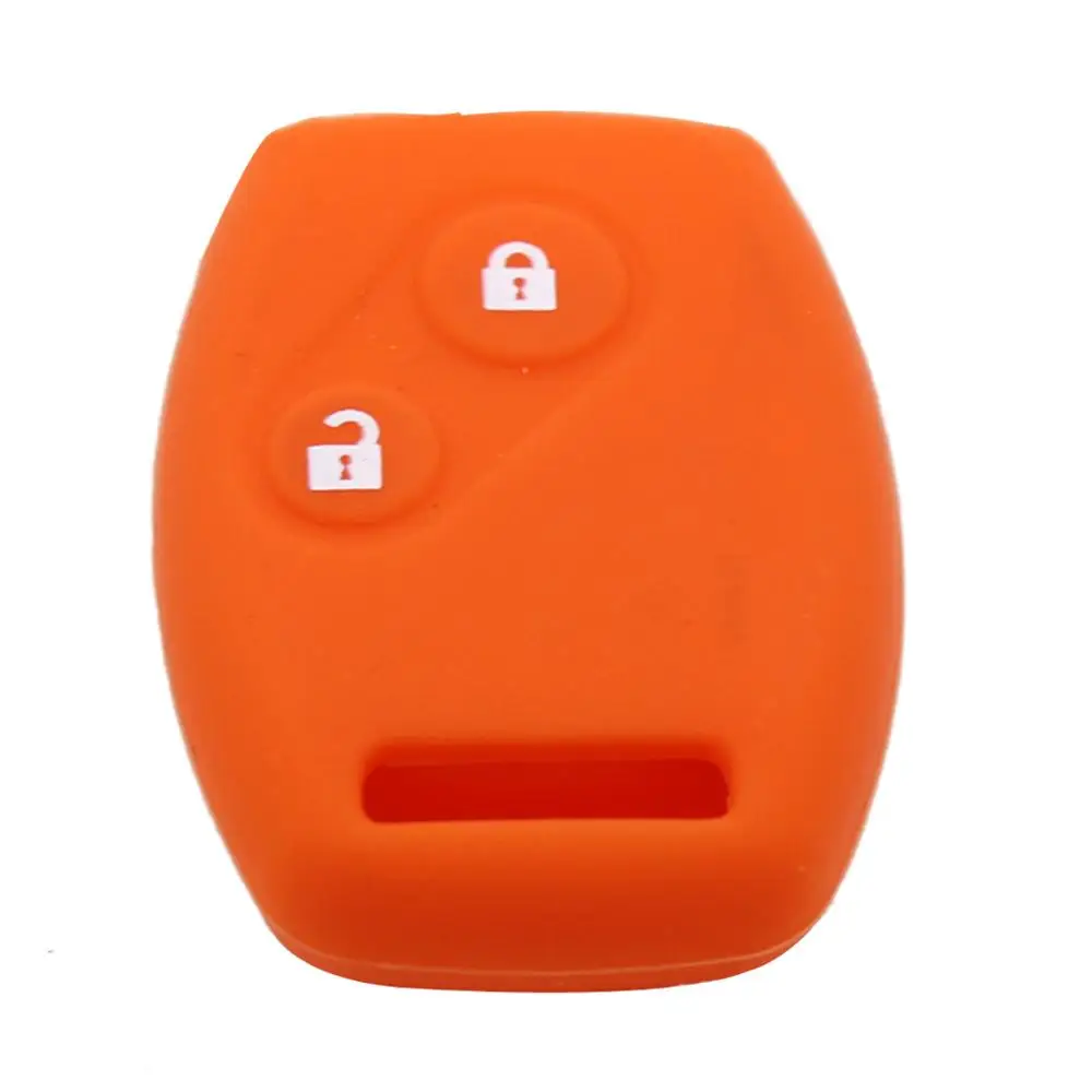 orange Dandkey силиконовый чехол держатель для Honda Accord Civic CRV Pilot удаленный случае ключ 2 кнопки - Количество кнопок: orange