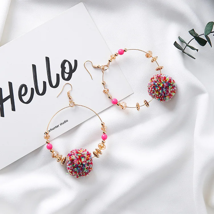 2017 серьги капельки в богемном стиле модные ювелирные изделия красивый шерстяной