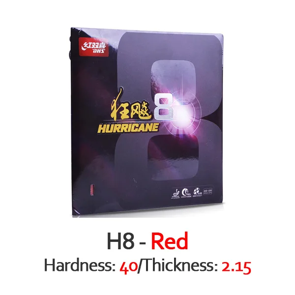 DHS ураган 8 пипсов-в H8 настольный теннис резиновый пинг понг Tenis De Mesa Hurricane-8 - Цвет: Red H40 T2.15