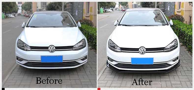 Для VOLKSWAGEN Golf 7 MK7 2013- передний бампер для губ рассеиватель кузова Комплект нижний бампер спойлер Защитная крышка отделка автомобиля Стайлинг