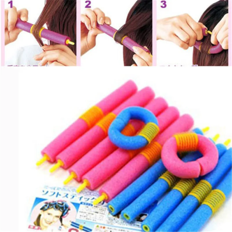 Модные кольца в одном 12 шт./набор ролики щипцы для завивки волос уход за полостью