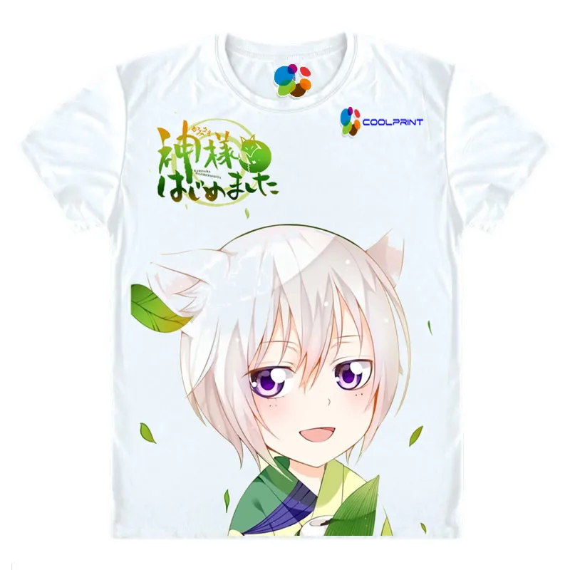 Coolprint Футболка с изображением в стиле аниме Kamisama футболки для мужские короткий