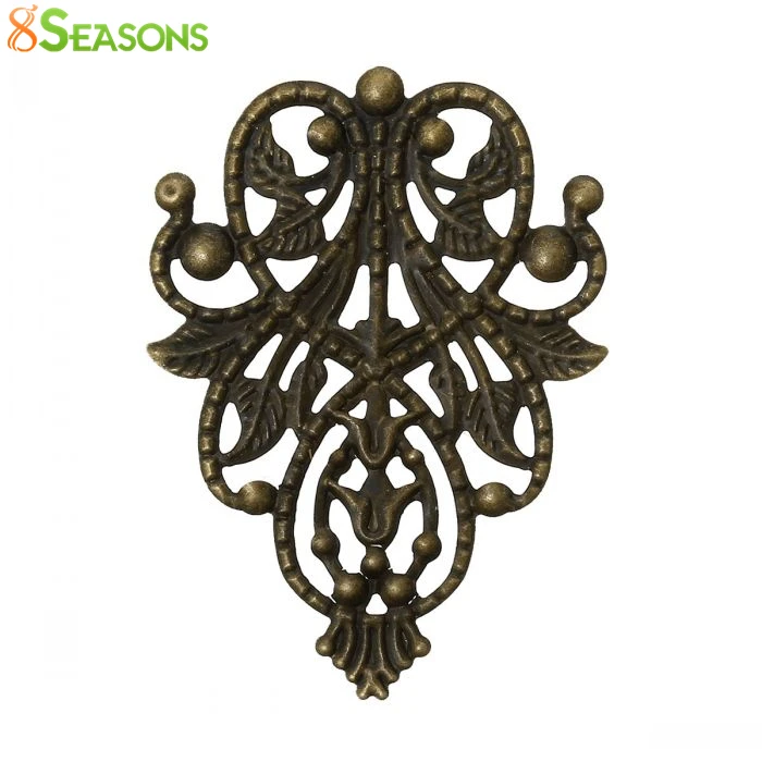 

8SEASONS Embellishment Findings Antique Bronze Hollow 4.8cm x 3.5cm(1 7/8" x 1 3/8"),50PCs