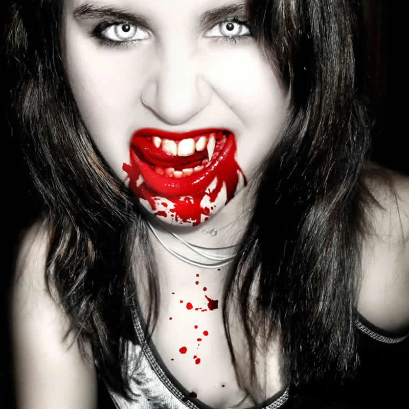 Ужасные Зубы вампира 4 шт. вечерние зубные протезы реквизит зомби-дьявол
