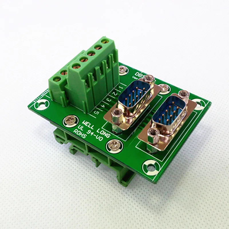 D-SUB DB9 двойной штыревой секционный щит клеммный блок разъем. | Строительство и