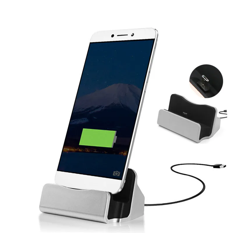 Зарядное устройство с Micro USB док станция типа C Настольная зарядка синхронизация