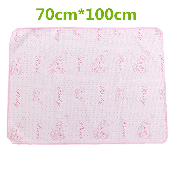 Pink Bear70x100 9 Размер, пеленальный коврик для ребенка, пеленальный коврик для ребенка, многоразовые детские тканевые подгузники, моющиеся подгузники Fralda, водонепроницаемые - Цвет: Pink Bear70x100