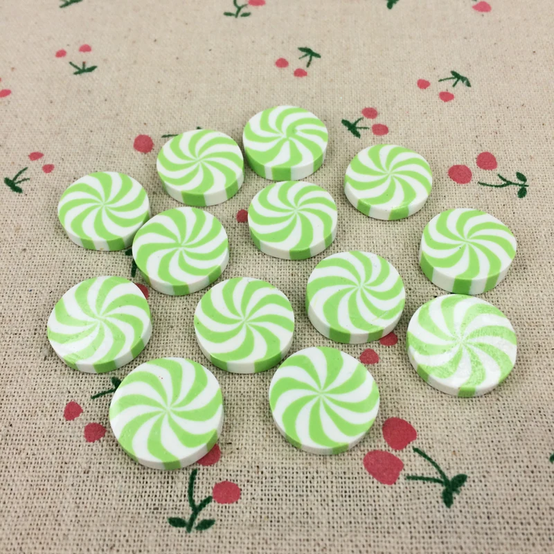 10 шт. разноцветная глина плоская спина кабошон Каваий для творчества украшение