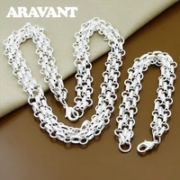 925 silver simple necklace bracelet jewelry set for women men party jewelry