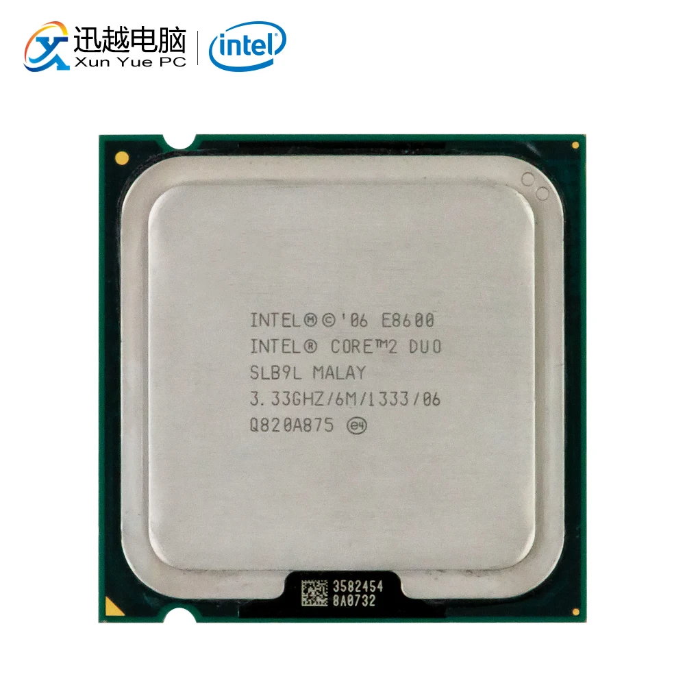 Intel Core 2 Duo E8600 настольный процессор двухъядерный 3 33 ГГц 6 Мб кэш памяти FSB 1333 LGA 775 8600