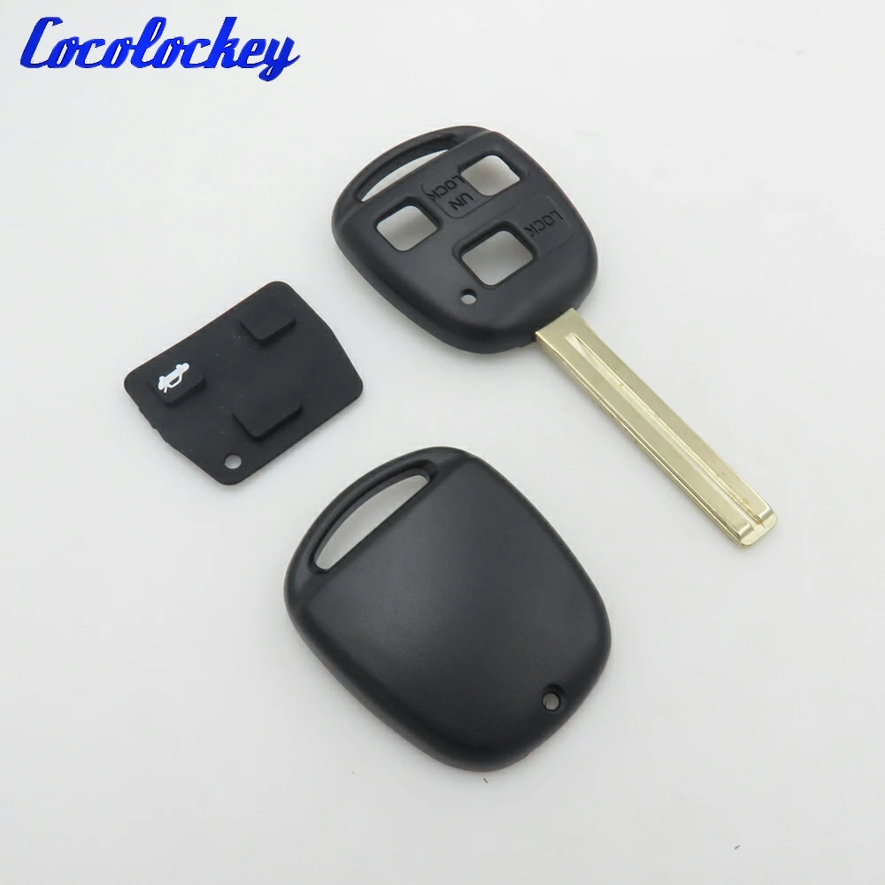 Cocolockey корпус дистанционного ключа подходит для TOYOTA 3 Длина кнопки 46 мм